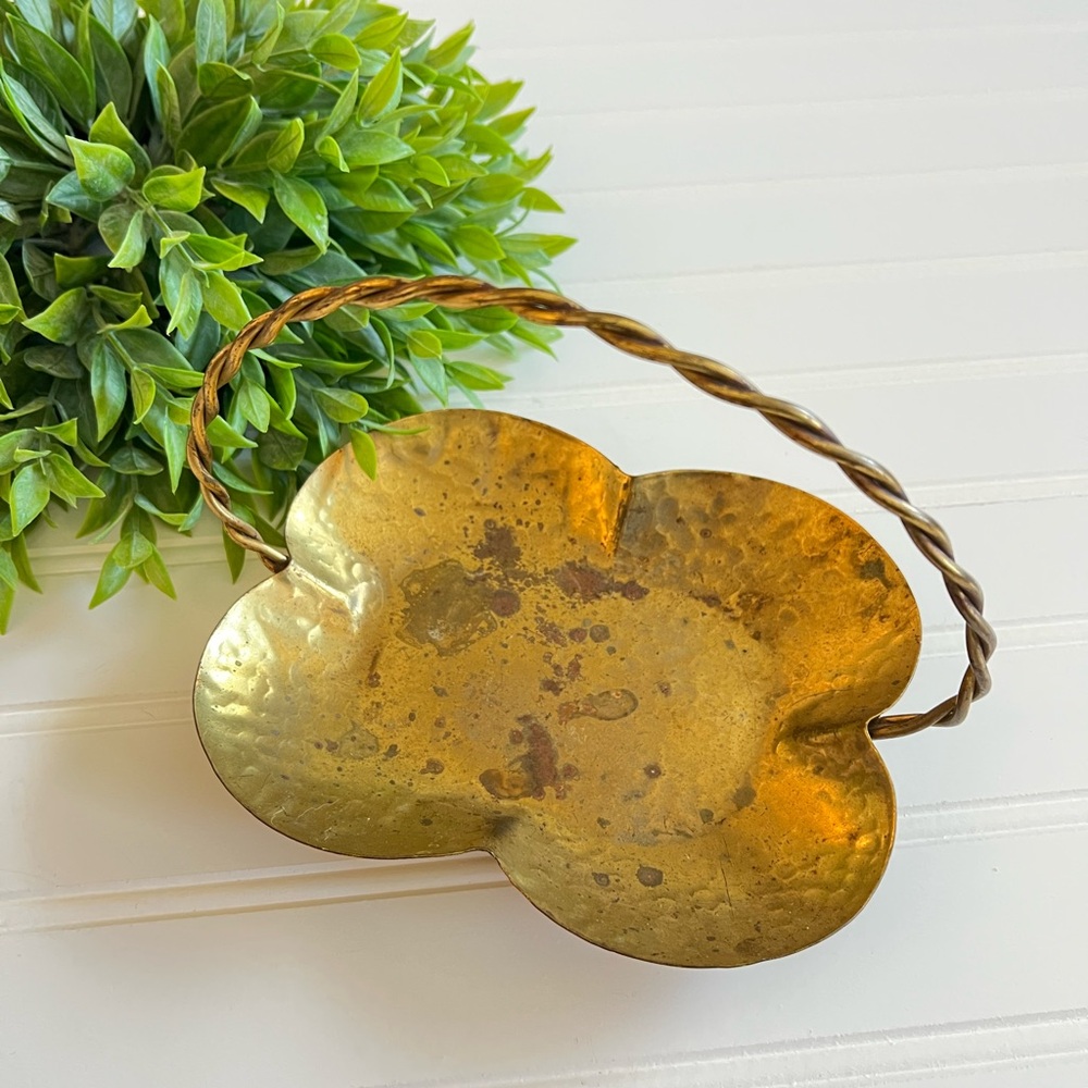 Brass Trinket Dish Basket